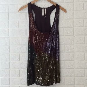 Kische sequin front knit‎ tank